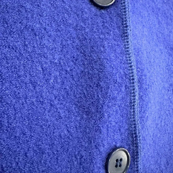 Jones New York 100% Merino Wool size Large - Cobalt Blue Jacket - Picture 2 of 3